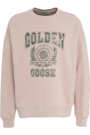 Golden Goose Light Pink Cotton Sweatshirt With Dropped Shoulder - Größe L