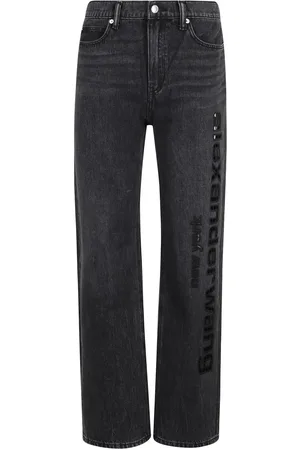 Alexander Wang Ez Slouch Logo Cut Out Embroidery - Größe 24