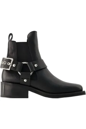 Ganni Stiefel & Boots - Chelsea Biker Ankle Boots - Leather - Black - Gr. 36 (EU) - in - für Damen