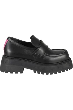 3Juin Leather Loafers With Fuchsia Detail And Raised Sol - Gr. 39 (EU) - in