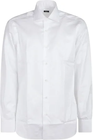 BARBA Long Sleeve Neck Shirt White - Größe 39