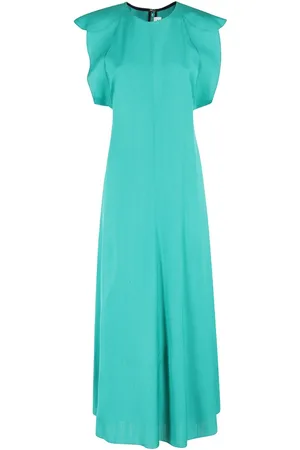Victoria Beckham Folded Cap Sleeve Midi Dress - Größe 10