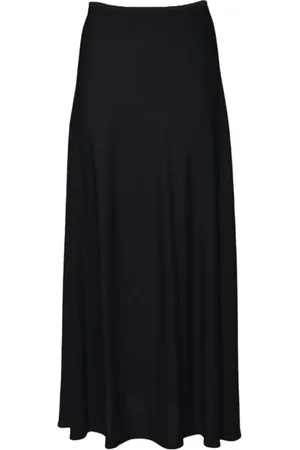 Jil Sander Black Fluid Viscose Crepe Midi Skirt - Größe 34