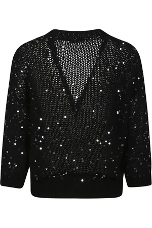 PESERICO SIGN Deep V-Neck Cardigan With Sequined Embellishments - Größe 42
