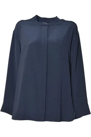 Max Mara Leticia Blue Silk Saharan Shirt 
