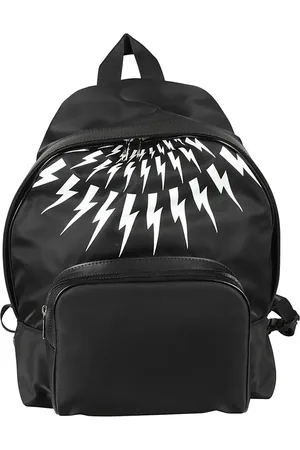 Neil Barrett Rucksäcke - Fair Isle Thunderbolt Nylon Twill Leather City Bac - Gr. unisize - in - für Damen