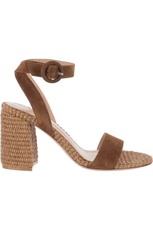 Gianvito Rossi Sandalen - Suede And Raffia Sandals - Gr. 36,5 (EU) - in - für Damen