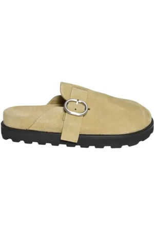 Jil Sander Loafer - Camel Suede Flat Sabot - Gr. 41 (EU) - in - für Damen