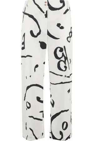 ALYSI Abstract Print Pants With Elastic Waistband - Größe 40