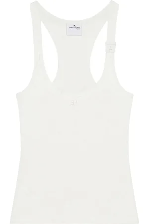 Courrèges Ribbed Tank Top - Größe M