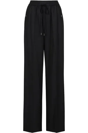 Iceberg Black jogger fit trousers in fluid tencel fabric - Größe 38