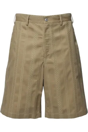 Msgm Camel Cotton Shorts With Embroidery - Größe 44