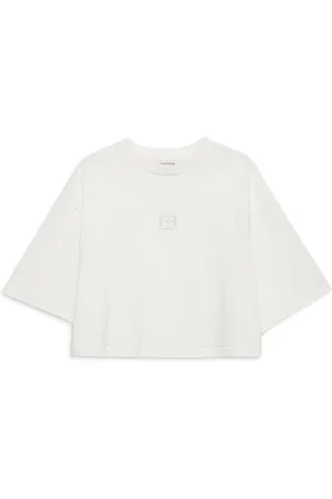 ANINE BING Cropped t-shirt wit - Größe M