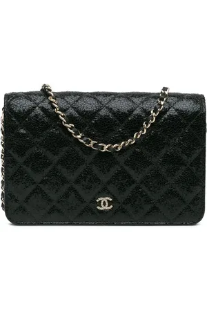CHANEL Portemonnaie - 2017-2018 Quilted Crackled Patent Calfskin Pearl W - Gr. unisize - in - für Damen