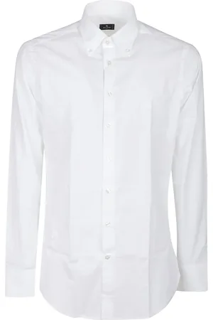 Etro Fuji Long Sleeve Botton Down Logo Shirt White - Größe 39