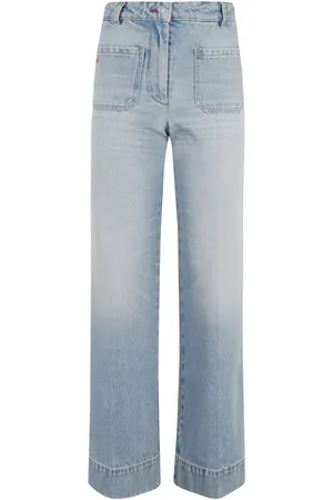 Victoria Beckham High-Waisted Light Blue Alina Straight Leg Jeans - Größe 25