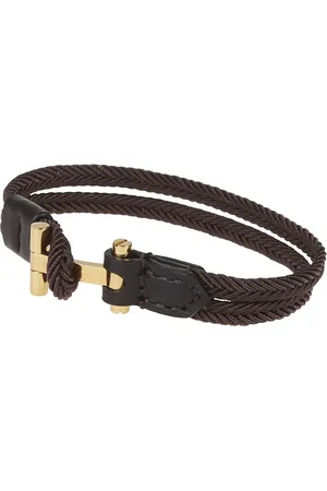 Tom Ford Armbänder - Braided Nylon Bracelet - Gr. L - in Braun - für Damen