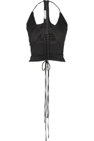 CHRISTOPHER ESBER Ruched Disconnect Halter Top - Größe 4