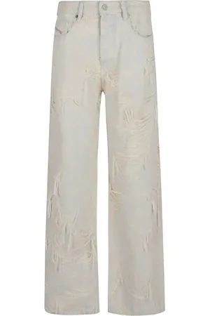Diesel Relaxed Fit Jeans With Ripped Details - Größe 26