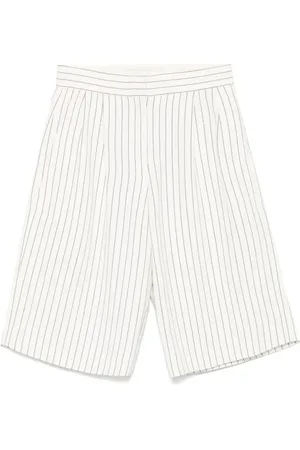 Loulou Studio White Striped Shorts - Größe 36