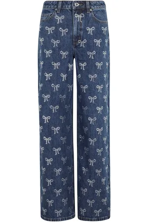 Self-Portrait Rhinestone Bow Denim Jeans - Größe 27