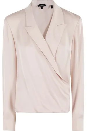 THEORY Lapel Wrap Blouse - Größe M