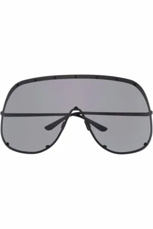 Rick Owens Sonnenbrillen - Sunglasses Shield Blk Temple/blk Lens - Gr. unisize - in Schwarz - für Damen