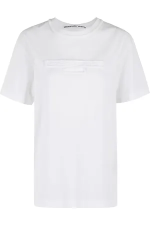 Alexander Wang Distressed Logo Short Sleeve Tee - Größe S