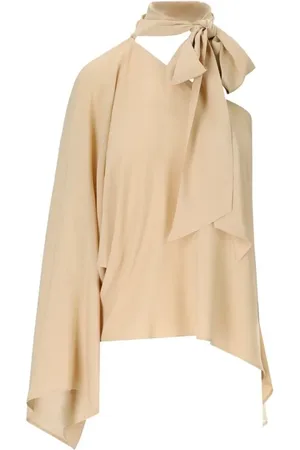 FEDERICA TOSI Nude One-Shoulder Blouse - Größe 40