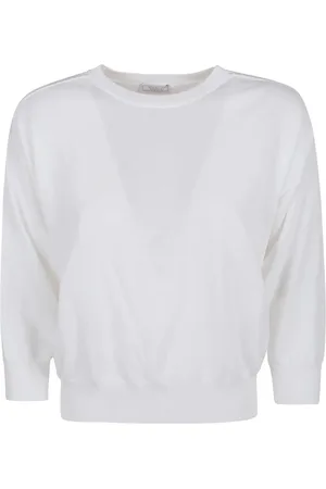 PESERICO SIGN Pure Cotton Crepe Yarn Sweater - Größe 40