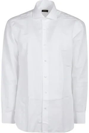 BARBA Long Sleeve Neck Shirt White - Größe 39