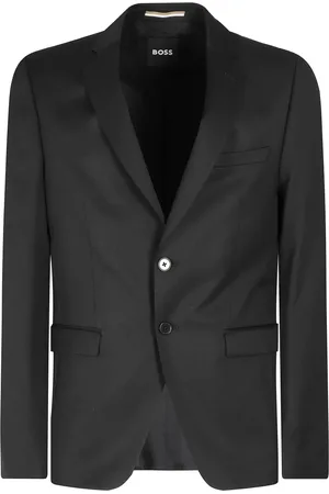 HUGO BOSS Slim-Fit Black Virgin Wool Blazer - Größe 46