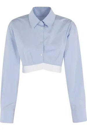 Alexander Wang Cropped Shirt With White Logo Elastic - Größe 2