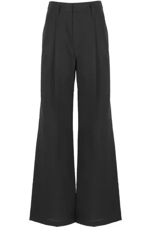 Brunello Cucinelli Wide-Leg Black Cotton Pants - Größe 38