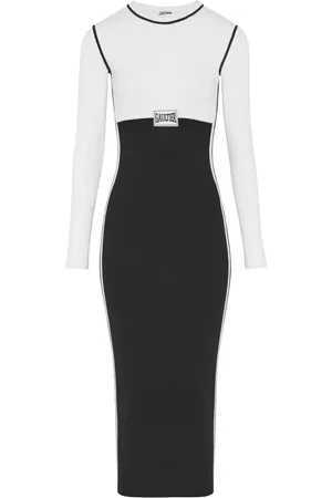 Jean Paul Gaultier Fitted Black/White Long Dress - Größe M