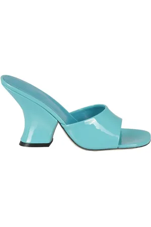 By Far Sandalen - Tairs Sandal In Semi-Patent Turquoise Leather - Gr. 35 (EU) - in - für Damen