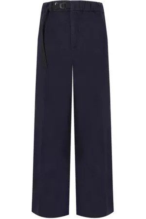 White Sand Carol Blue Ribbed Trousers - Größe 40