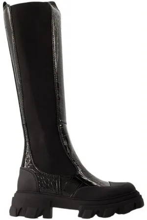 Ganni Stiefel - Cleated High Chelsea Boots - Synthetic Leather - B - Gr. 36 (EU) - in - für Damen