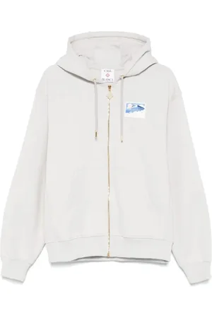 Casablanca Light Grey Logo-Patch Hoodie - Größe L