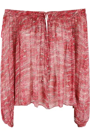 Marant Etoile Off-Shoulder Red Blouse - Größe 34