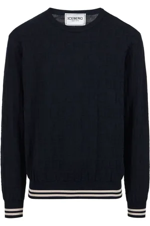 Iceberg Crewneck sweater in 100% Cotton with allover - Größe L