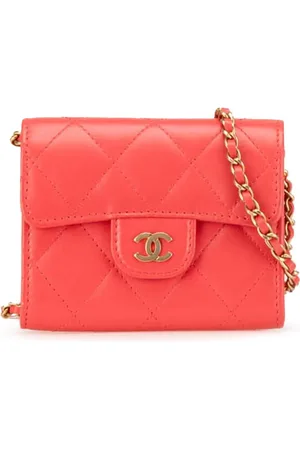 CHANEL Portemonnaie - 2019 Quilted Lambskin Flap Card Holder on Chain - Gr. unisize - in - für Damen