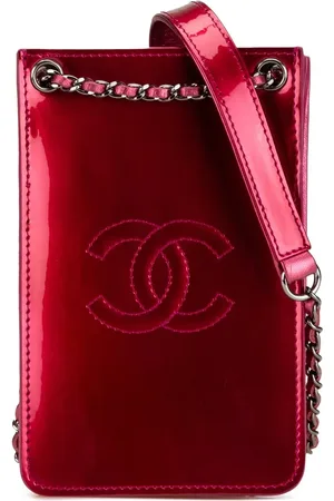 CHANEL Handyhüllen - 2014 CC Patent Phone Holder Crossbody - Gr. unisize - in Gold - für Damen
