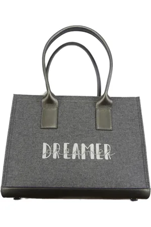 Brunello Cucinelli Hobo Bags - Borsa a mano grigia in pelle e tessuto - Gr. unisize - in - für Damen
