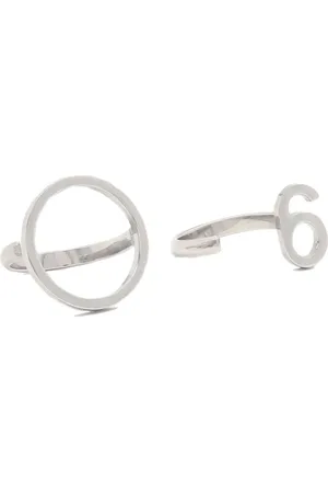 Maison Margiela Ring - 6 Logo Set Of 2 Rings - Gr. M - in Silber - für Damen