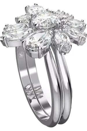 Swarovski Ring - Gema Flower Cocktail Ring - Gr. 52 - in Silber - für Damen