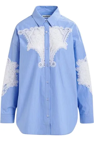 Essentiel Antwerp Blouses Lichtblauw Hoofd - Größe XS