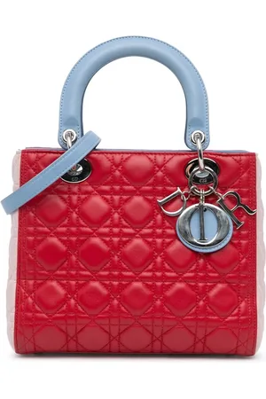 Dior Crossbody Bags - 2014 Medium Tricolor Lambskin Cannage Lady Dior - Gr. unisize - in - für Damen