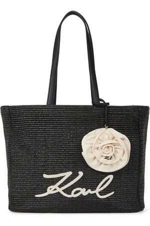 Karl Lagerfeld Shopper - K/SIGNATURE STRAND-TOTE-BAG MIT BASTBLUME - Gr. unisize - in - für Damen