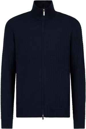 Emporio Armani Sweaters Treccia Blu - Größe XL